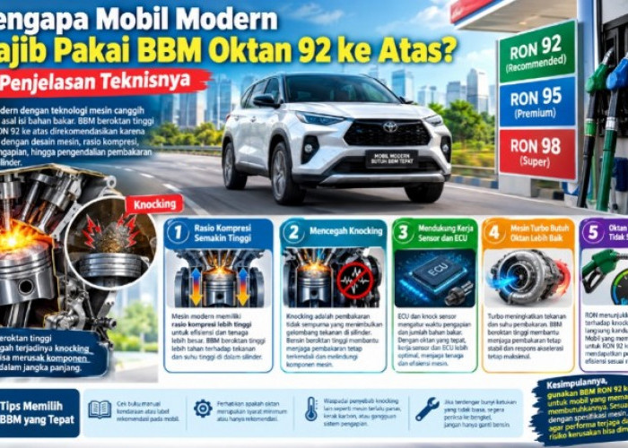 Mengapa Mobil Modern Disarankan Pakai BBM Oktan 92 ke Atas? Ini Rahasia di Balik Mesin Canggih
