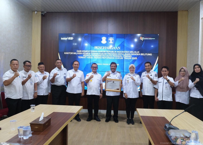 osbankum Kelurahan Diperkuat, Pangkal Pinang Catat Nilai 99,40 pada Indeks Reformasi Hukum