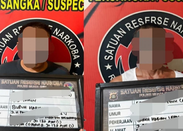 2 Pria Paruh Baya di Muara Enim Ditangkap Bersama Banyak Barang Bukti Sabu