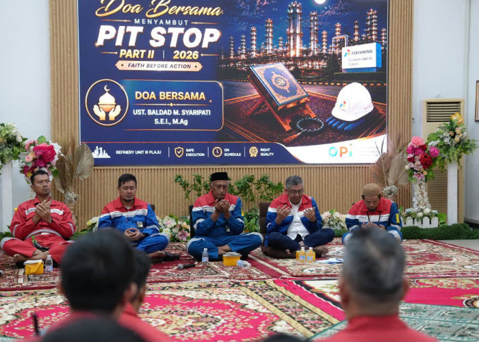 Siap Sambut Pit Stop Part II 2026, Pertamina Patra Niaga Kilang Plaju Gelar Doa Bersama Teguhkan Ikhtiar