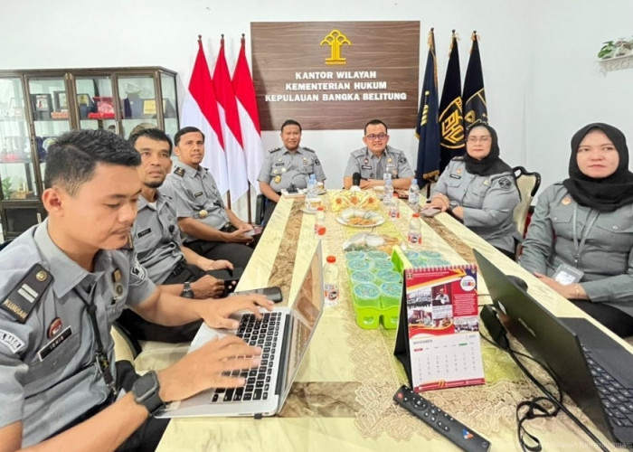 Dukung Tertib Administrasi Parpol, Kanwil Kemenkum Babel Ikuti Rakor Penerbitan SKT secara Virtual