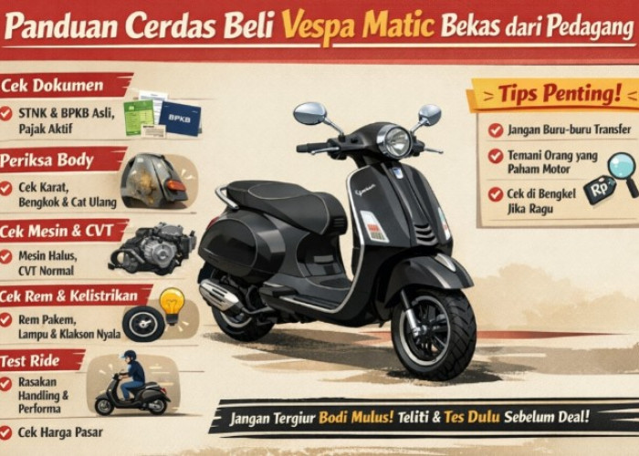 Tak Sekadar Bodi Mulus, Ini Panduan Lengkap Beli Vespa Matic dari Pedagang Agar Tak Kecele