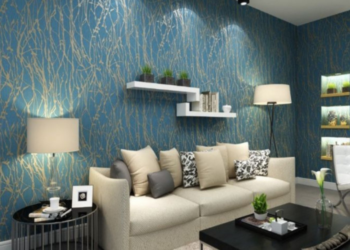7 Inspirasi Motif Wallpaper untuk Ruang Tamu, Nomor 5  Bikin Ruangan Terasa Lebih Tinggi dan Luas