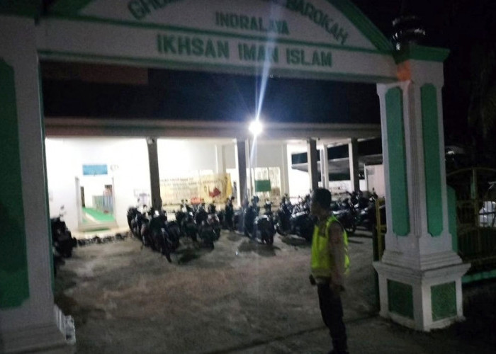 Antisipasi Kejahatan di Bulan Ramadan, Personel Polsek Indralaya Intensifkan Giat Patroli Malam 