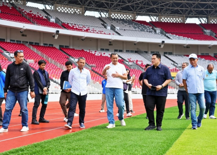 Jelang FIFA ASEAN Cup 2026, Kesiapan Stadion Sudah 86 Persen, Ketau PSSI Erick Thohir Cek Stadion GBK