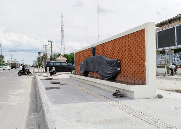 Trotoar Percontohan Ogan Ilir Hampir Selesai, Selanjutnya Bangun Pedestrian Sepanjang Jalan Kota Indralaya
