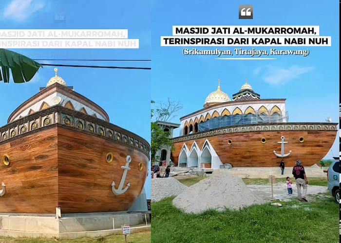 Indahnya Masjid Jati Al Mukarromah Karawang, Terinspirasi Bahtera Nabi Nuh 