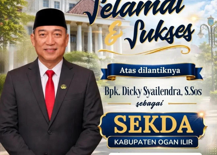 Kepala BPKAD Ogan Ilir Mengucapkan Selamat kepada Dicky Syailendra Sebagai Sekda Defenitif oleh Bupati