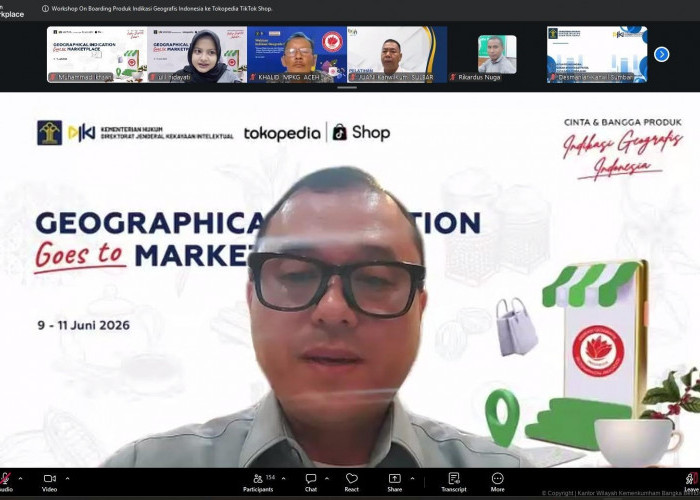 Produk Indikasi Geografis Go Digital, Kemenkum Babel Dorong UMKM Tembus Pasar Tokopedia dan TikTok Shop