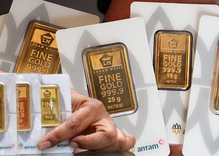 Harga emas Antam di Butik Logam Mulia (LM). Rabu 13 Mei 2026 ambruk usai meroket sehari sebelumnya. 