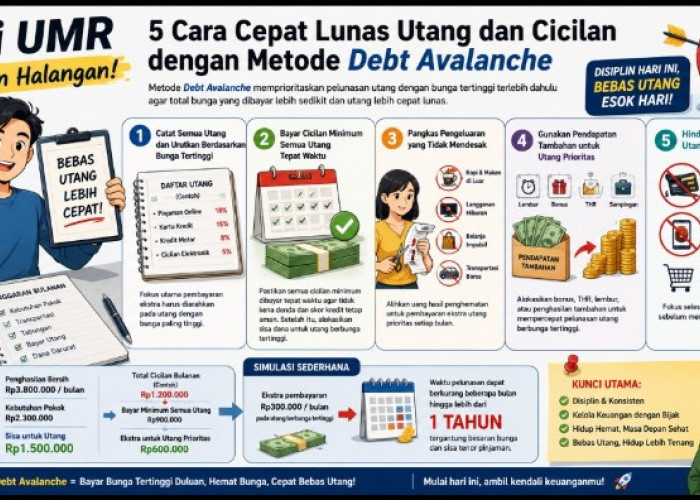 Gaji UMR Bukan Halangan! Ini 5 Cara Cepat Lunas Utang dan Cicilan dengan Metode Debt Avalanche