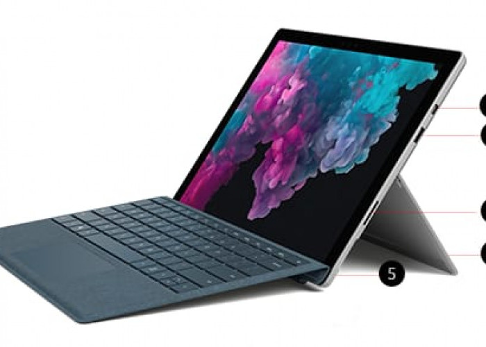 Microsoft Surface Pro 5 Laptop Portable Bodi Ramping Serta Dukungan TouchcScreen Responsif