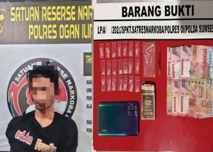 Peredaran Sabu Senilai Rp 3,4 Juta di Indralaya Utara, Berhasil Digagalkan Satres Narkoba Polres Ogan Ilir