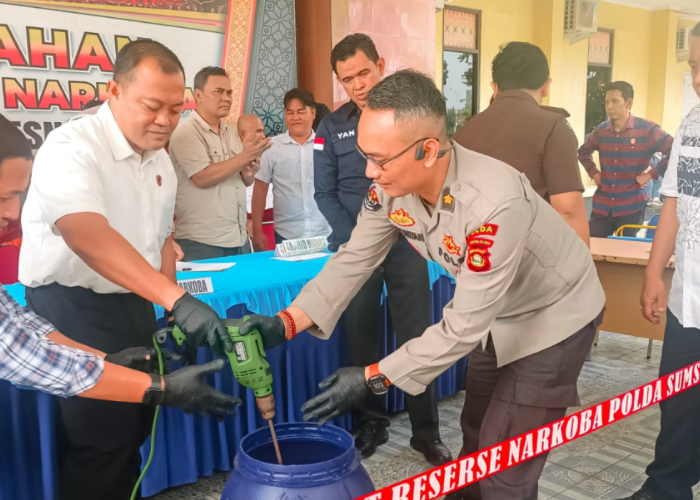 Polda Sumsel Musnahkan 4,55 Kg Sabu-Sabu dan Puluhan Ribu Butir Pil Ekstasi Milik 19 Tersangka
