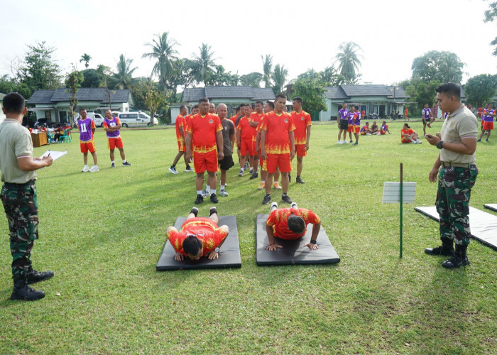 Pembinaan Fisik TNI AD, Prajurit Kodim 0402/OKI-OI Ikuti Kesegaran Jasmani