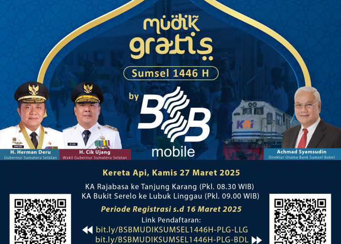 Bank Sumsel Babel Gelar Mudik Gratis 1446 H Bersama Pemprov Sumsel dan PT KAI