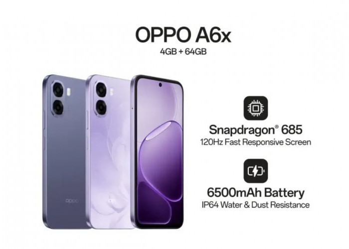 Oppo A6X: Ponsel Gaming dan Multitasking, Baterai Besar 6500 mAh Jadi Andalan