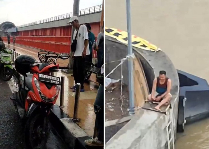 Tinggalkan Sepeda Motornya, Seorang Pria Melompat dari Jembatan Ampera Palembang, Begini Klarifikasi Keluarga