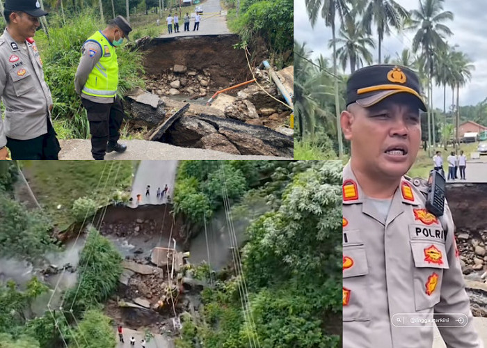 Jalan Pagar Alam ke Bengkulu Putus, Gorong-gorong Tak Sanggup Tampung Luapan Sungai Lintang Kiri  