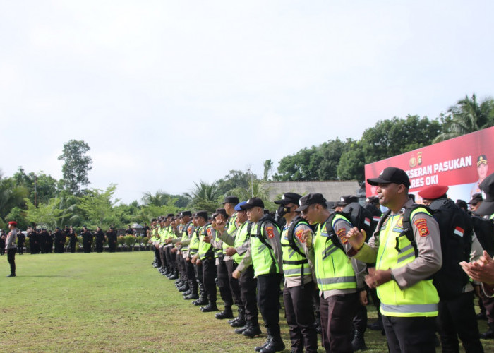 Puluhan Personel Polres OKI Naik Pangkat, 7 Orang Naik Jadi AKP