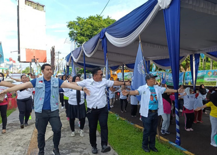 Kompetisi Gemoy Restu Indonesia dan Per-Maskot Palembang Ramaikan Kampanye Pilpres 2024 di Palembang
