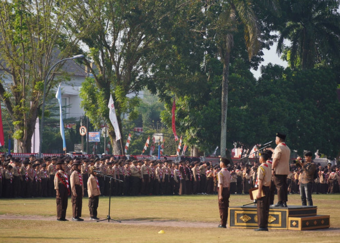 Pramuka OKI Didorong Jadi Kader Pemimpin dan Pelopor Pencegahan Karhutla