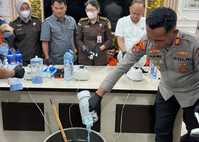 Polrestabes Palembang Musnahkan 1,5 Kg Sabu dan Puluhan Ekstasi dari 49 Kasus Narkoba