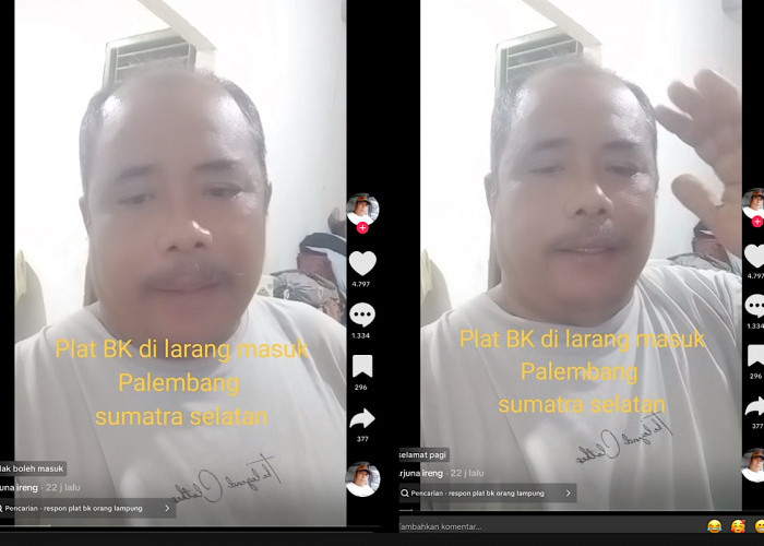Waduh, Pria Ini Umumkan Plat BK Tak Boleh Masuk Palembang, Netizen Aceh Kasih Dukungan  
