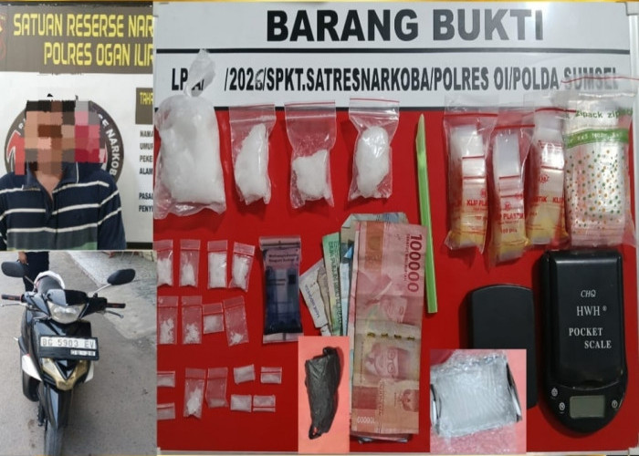 Sering Transaksi di Tanjung Sejaro, Pengedar Sabu Asal Bayung Lencir Diamankan Satres Narkoba Polres Ogan Ilir