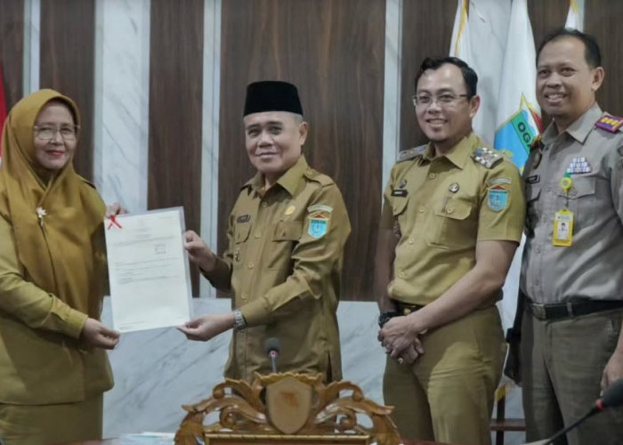 Wabup Ogan Ilir Terima 4 Sertifikat Hak Pakai Aset Tanah dari Kantor Pertanahan
