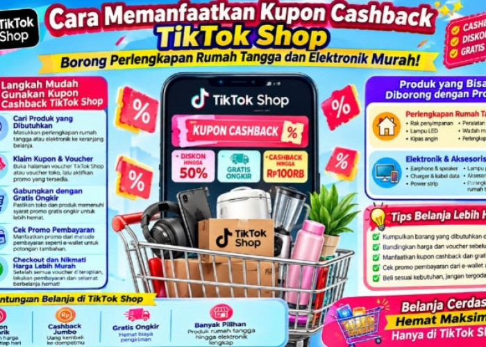 Banjir Promo TikTok Shop! Begini Cara Maksimalkan Kupon Cashback Borong Perlengkapan Rumah Tangga