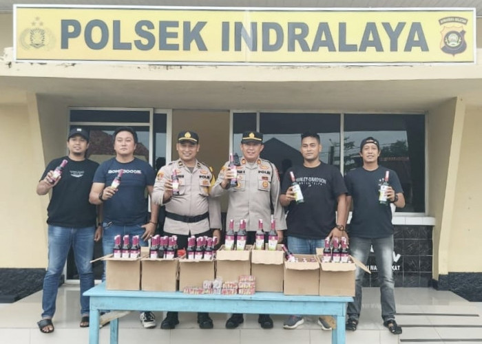   120 Botol Miras dan 35 Liter Tuak Berhasil Diamankan Polsek Indralaya Ogan Ilir