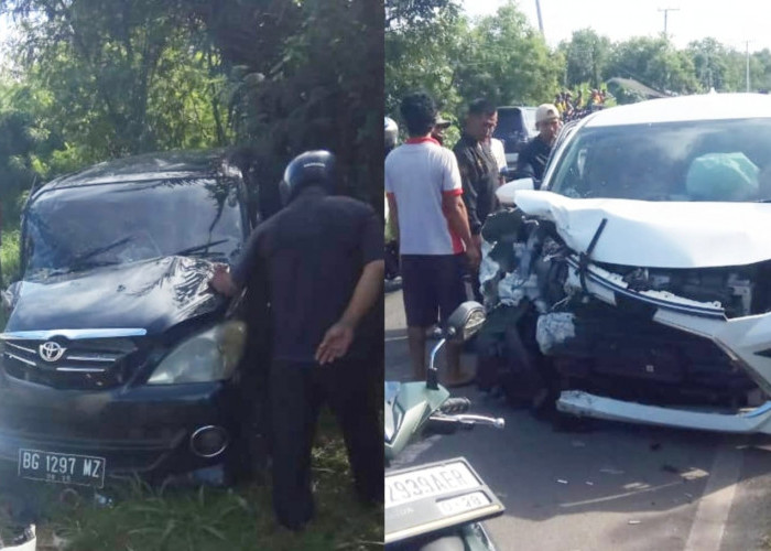 Perdana di Awal Tahun Baru 2024, Dua Mobil Terlibat Lakalantas di Jalan Lintas Palembang-Indralaya