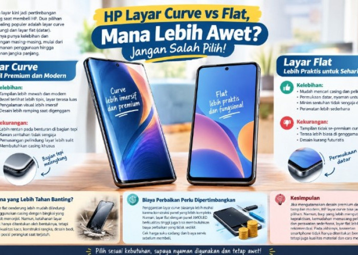 HP Layar Curve vs Flat, Mana Lebih Awet? Jangan Salah Pilih!