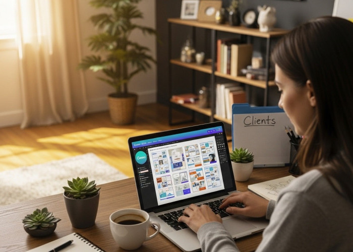 Cuma Rebahan Bisa Cuan, Bisnis Desain Canva Ini Lagi Booming di 2026