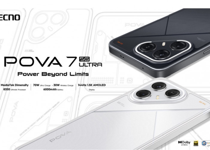 Tecno POVA 7 Ultra 5G: Ditenagai MediaTek Dimensity 8350 Ultimate dan Layar AMOLED