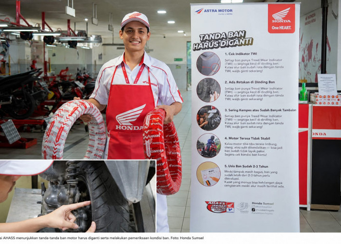 Honda Sumsel Ingatkan Pentingnya Periksa Ban Rutin Lewat Kampanye #Cari_Aman