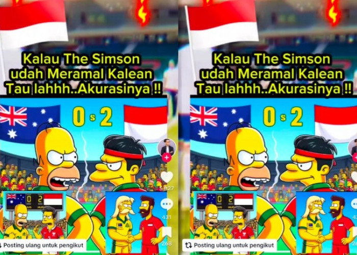 Serial Kartun The Simpsons Kembali Bikin Heboh, Prediksi Kemenangan Timnas Indonesia atas Australia