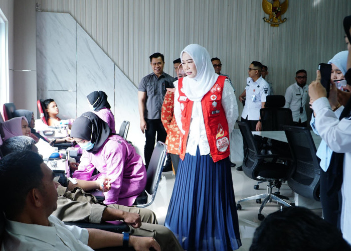 Feby HD Apresiasi Donor Darah Serentak PMI-Bapenda Sumsel, Wujud Kepedulian Atas Ketersediaan Darah