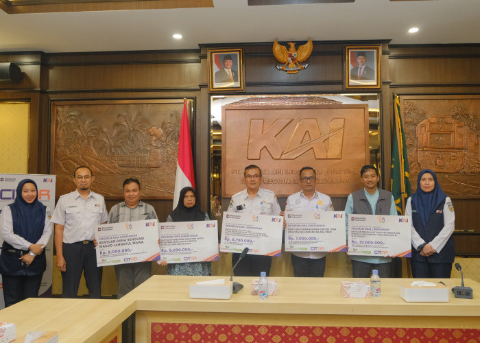 KAI Divre III Palembang Salurkan TJSL Rp890,35 Juta Selama Semester I 2026, Perkuat Ekonomi Berkelanjutan