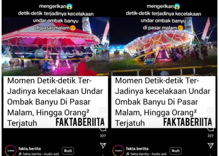 Detik-Detik Mengerikan Wahana Ontang Anting Pasar Malam Roboh, Korban Berjatuhan ke Tanah