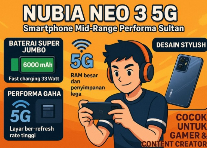 Nubia Neo 3 5G Smartphone Mid-Range Performa Sultan Harga Terjangkau, Gamers Makin Jago