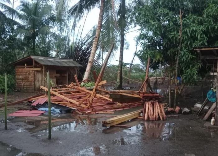 Angin Puting Beliung Terjang Dua Desa di Banyuasin, Puluhan Rumah Rusak