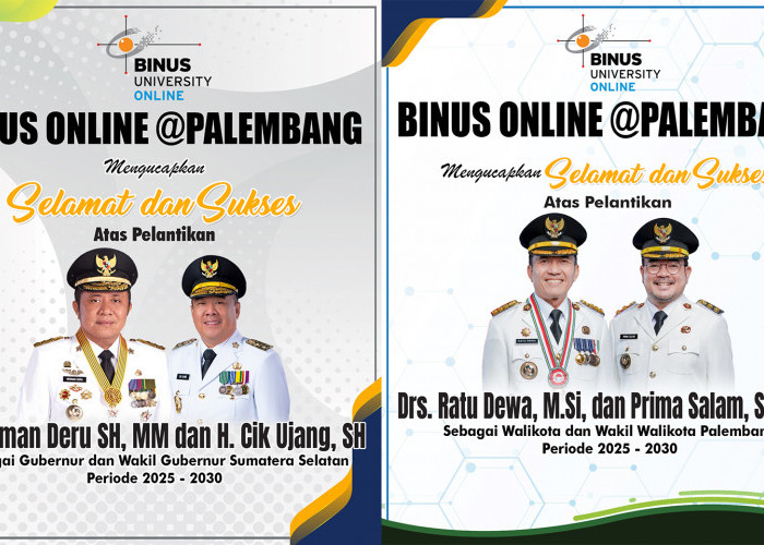 Binus Online @Palembang Mengucapkan Selamat Atas Pelantikan Herman Deru