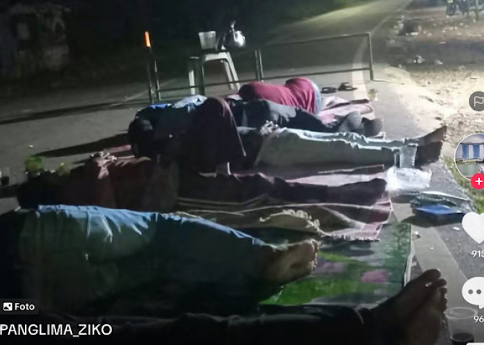 Warga Rempang Galang Batam Rela Tidur di Jalan Demi Jaga Wilayah dari Pematokan, Netizen Ramai Beri Dukungan 