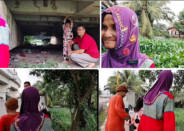 Terharu, Nenek Gelam Yang Sempat Viral Kembali ke Bawah Jembatan di Jakabaring Tempat Tinggalnya Dulu 