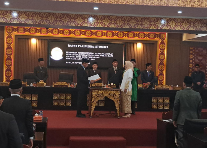 Ganti Syukri Zen, Raudhatul Jannah Resmi Menjabat Anggota DPRD Kota Palembang 