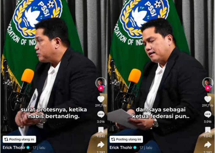 Resmi, Ketua Umum PSSI Erick Thohir Layangkan Protes Resmi ke AFC