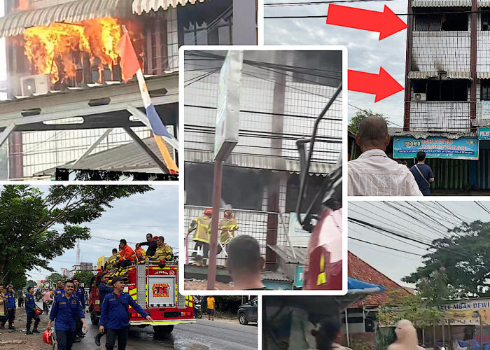 2 TKP Kebakaran di Plaju Pagi Ini, Hanya Berjarak 800 Meter, 1 Ruko Bimbel ABC dan Rumah Warga  