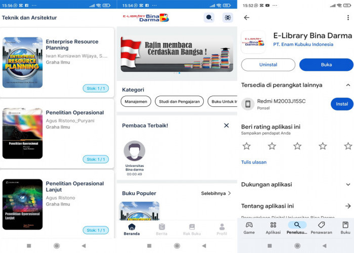 Perpustakaan Universitas Bina Darma Kembali Perkenalkan Digital Library : Aplikasi E-Library UBD